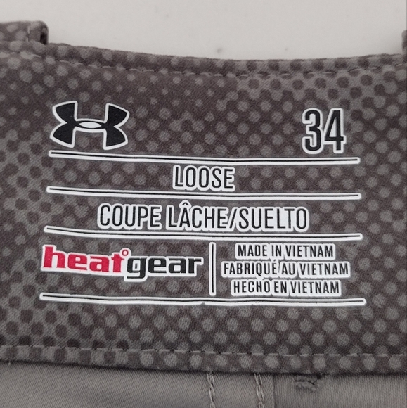 Under Armour Gray Camo Loose Fit Classic Athletic Golf Cargo Shorts Sz 34 - Picture 10 of 15